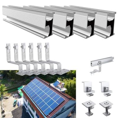 China Strong and Hassle-Free PV Solar Panel Installation with Anodized Aluminum Rail Kits for sale