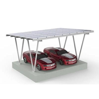 China Adjustable Tilt Angle 0-60 Degrees Anodized Solar Carport for Photovoltaic Panels for sale