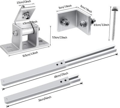 China Maximum Efficiency Solar Panel Mounting Bracket with Adjustable Angle Wind Load 60M/s for sale