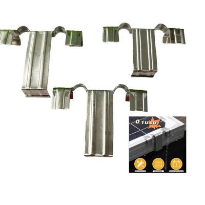 China Carbon Steel Solar Middle Clamp Racking Bracket with AS/NZS Standard Solar Drain Clip for sale