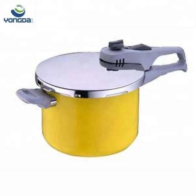 China YONGDA Sustainable Kitchen Germany Style Stainless Steel Pressure Cooker With Different Color Ceramic Coating for sale