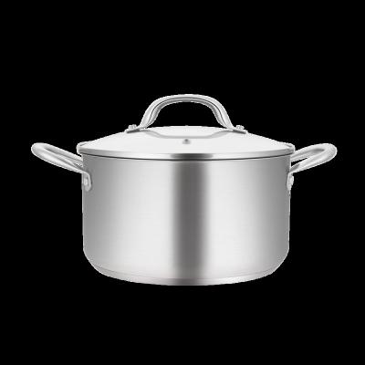 China Sustainable Stainless Steel Soup Pot Kitchenware Induction Cookware Sets Family Kitchen Suit All New Surface Design Household Cooking Product for sale