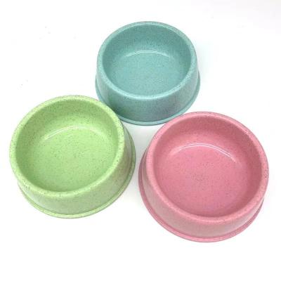 China Sustainable Wholesale Thickened Dog Bowl Plastic Cat Round Single Bowl Pet Feeding Bowl for sale