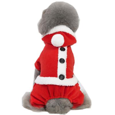 China Christmas old man dog costume Halloween costume dog stocked quadruped skirt autumn and winter warm and velvet for sale