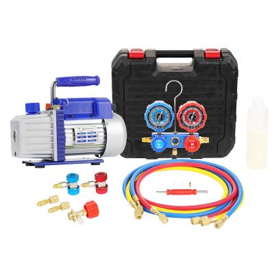 China Automotive Industry P PBAUTOS 3.5CFM Air Condition Repairing Set 3.5CFM Vacuum Pump and Miscellaneous Gauge Vacuum Pump Set for sale