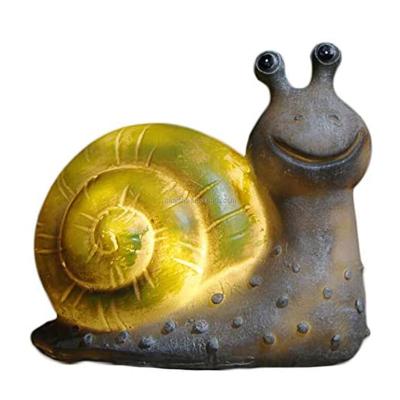 China Europe LED Solar Powered Garden Light Decor, Outdoor Statue Snail Figurine Night Light Animal Garden The Backyard Pathway Yard for sale