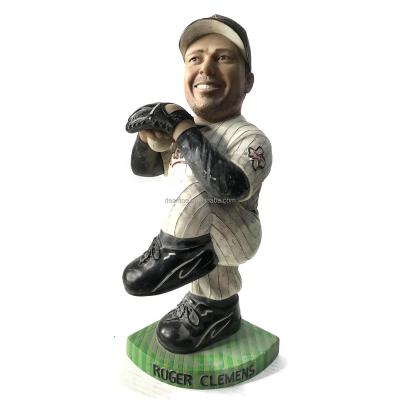 China Wholesale Custom Collectible Bobblehead Doll Model Europe Resin Figurine Sculpture Baseball Player Statues for sale