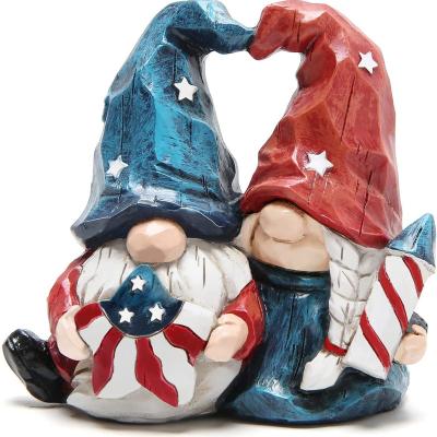 China Indoor Patriotic Europe Sculpture Figurine Decor Gnome Statue For Memorial Day Home Decorations for sale