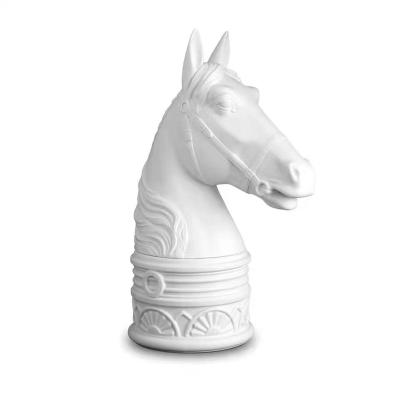 China Europe Resin Statue For Head Home Animal Handmade Figurine White Horse Sculpture Ornament Decor Decorative Sculpture for sale