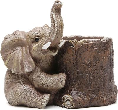 China Europe Elephant Statue Sculpture For Candlestick Holders Home Decor Functional Table Decorations For Dining Living Room for sale