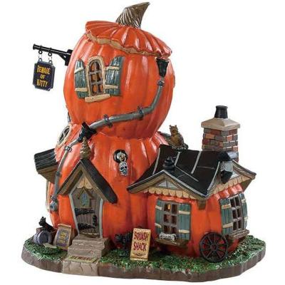 China Cottage Solar Luminous Fairy Sculpture Pumpkin Garden Decor Resin Statue Europe Halloween Pumpkin Home Decoration for sale