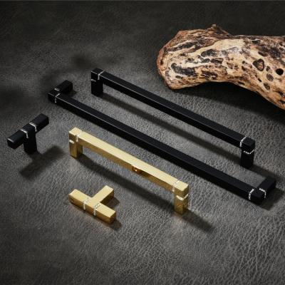 China Modern Gold Cabinet Handles and Knobs Shiny Crystal Hardware Pulls Furniture Kitchen Handles for sale