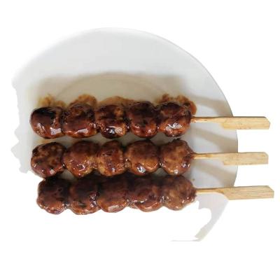 China Cooked Exported To Europe Frozen Japanese Meatballs Microwave Heating Chicken Meatball Skewers for sale