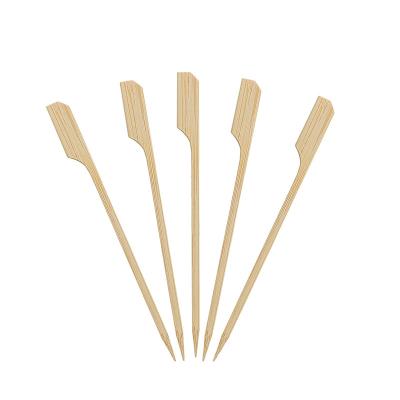 China Environmentally Friendly Disposable Outdoor Portable Barbecue Wood Accessories GRILL Single Head Bamboo Skewers for sale