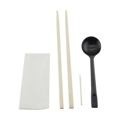 China Modern Natural Disposable Wooden Tableware Toothpick Spoon Bamboo Chopstick Set 2021 for sale