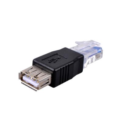 China adaptador rj45 a usb hembra, conector macho rj45 usb 2.0 a female to male ethernet converter rj45 adapter D1083 for sale