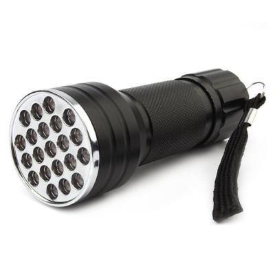 China Emergency 395nm Mini 21 Led Bulb Torch UV Flashlight With Brand Logo Free Print for sale