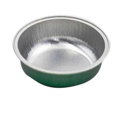 China 85x28mm Round Food Lacquer Aluminum Foil Container Ramekin Cups Food Grade Wall Smooth Jam Cups CRO100B With Lid Plastic yysmallcap for sale