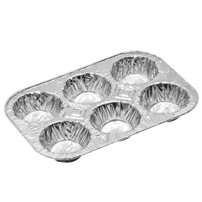 China Food 28x19x3.5cm 6 yysmallcap USA Mexico Canada MUFFIN6 Multi Cup Roll Pan Cavity Aluminum Foil Baking Dish Trays yysmallcap for sale