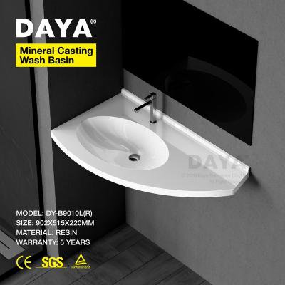 China Bathroom Corner Basin Decoration Wall Hanging Wash Basin Easy Clean Stone Washing Stone European Sink for sale