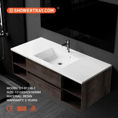 China Easy Clean UK Popular Modern Village Vanity Wash Basin Cloakroom Hotel Sink Wash Basin Stone Bathroom Stone Basin for sale