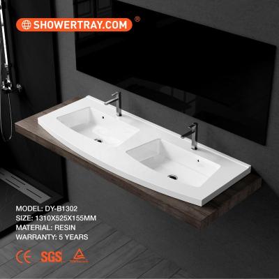 China Easy Clean Wash Basin Toilet Double Two Stone Sinks Hard Wash Basin Prices Easy Fit Wash Basin for sale