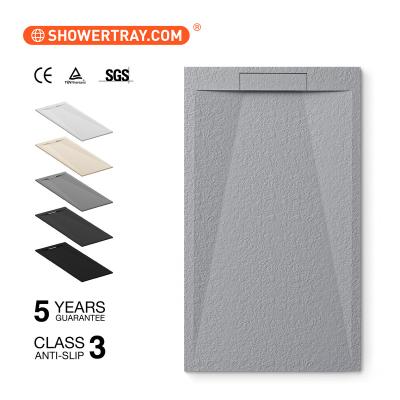 China New arrival modern wholesale square shape cheap price trays withcorner artificial stone drainer enameled shower trays shower for sale