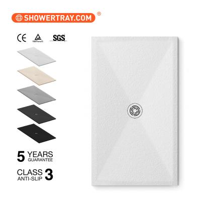 China Modern Bathroom Resin Shower Base 1700*800 Hotel Bathroom Stone Shower Tray for sale