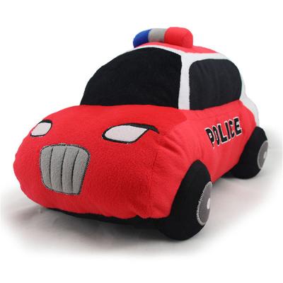 China Plush Toy Manufacturer Doll For Kids Cartoon Car Shape Police Design Plush New Cute Stuffed Car Plush Toys for sale