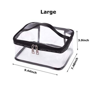 China ENGLAND STYLE 2021 Large Classic Travel Beauty Design Handbag Clear PVC Makeup Bags for sale