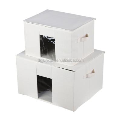 China 2021 Planner Big Sale Viable 2 Pack Foldable Home Storage Box Organizers Clothes Storage Box for sale