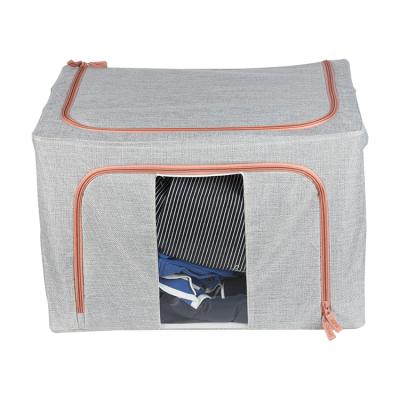 China Viable Foldable Household Clear Large Window Clothes and Carry Handles Storage Box for sale