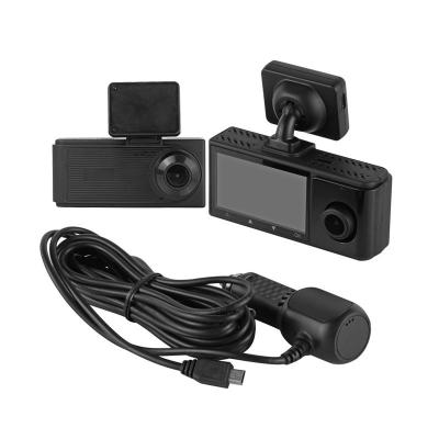 China New Arrival 1920P 1080P Front Inside Internal Rear Triple Lens NIGHT VISION Car Dash Camera 3 Way Dash Camera 3 Channel Dash Cam for sale