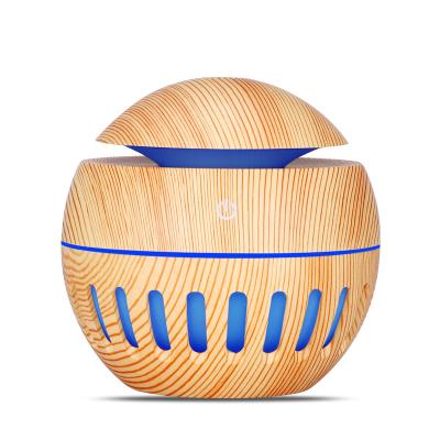 China Home Office USB Evaporative Ultrasonic Indoor Mini Air Aroma Diffuser Humidifier Portable Car Wooden Grain Humidifier Aromatherapy for sale