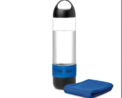 China 2019 new PORTABLE bicycle water bottle wireless speaker, with towel, suitable for outdoor camping use for sale