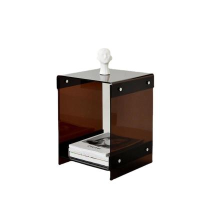 China Modern edge a few hotel bedside table (the other) stain Nightstand bedside table acrylic adjustable living room coffee table for sale