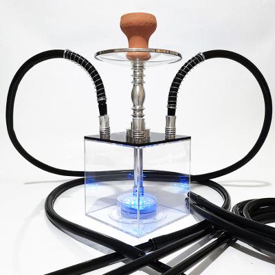 China Modern Design 2 Hose Fashion Hookahs Accessories Silicone Acrylic Hookah Bowl Other Gifts Hookah Set for sale