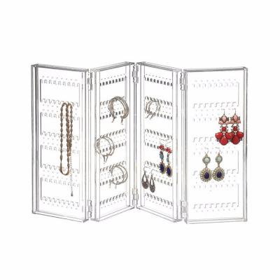 China High Quality Transparent Acrylic Jewelry Box Modern Acrylic Clear Case Women Folding Jewelry Display Box for sale