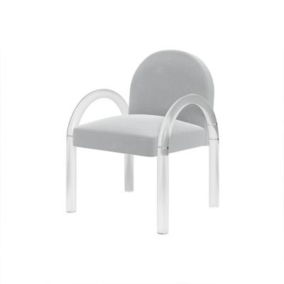 China Dining chair acrylic chair fashion style makeup chair eat desk and chair of living room home installation for sale