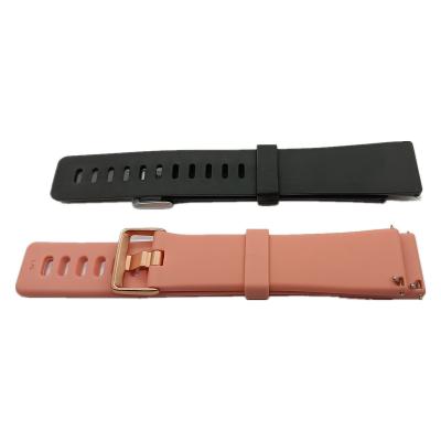 China Thin Silicone Sport Silicone Watch Strap With Color Matching Rubber Wristwatch Band for sale