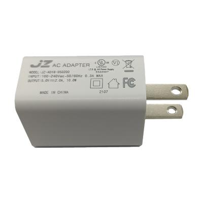 China 2022 Cell Phone Factory USA Certificated US AC Plug 5V 2.1A USB Wall Charger For iPhone For Samsung Android Phone for sale