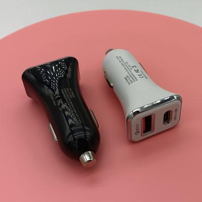 China Multifunctional Dual Port PD 51W Fast Charging Mobile Phone QC 3.0 Car Charger Type C For Car Charger Port Mobile Phones Type-C Type for sale