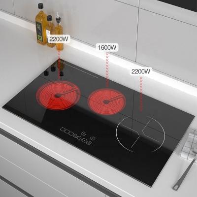 China Foshan Use 2200w Electric Induction Cooker Multifunctional Hot National Tempered Glass Pot Ceramic Glass For 3 Burner Induction Cooker for sale