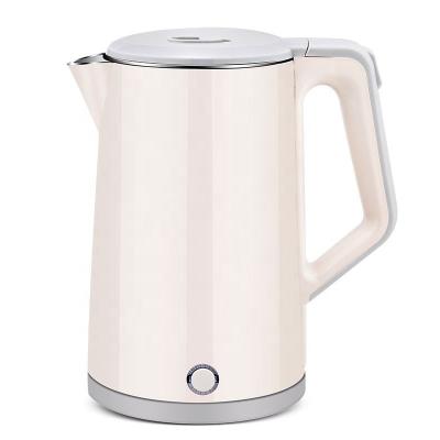 China Maintain Hot Double-Layer Insulation Automatic Power Off Electric Kettle 1.8L 304 Stainless Steel Electric Whistling Kettle for sale