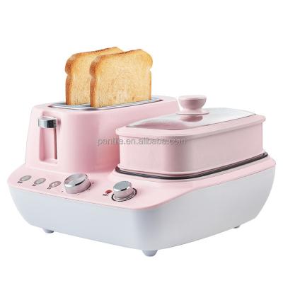 China Multifunctional Household Bread Machine Toaster Breakfast Maker 3 Pan in 1 Multi Function Breakfast Maker Machine for sale