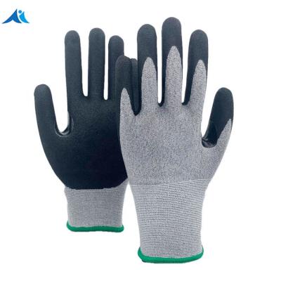 China Mechanic Protection Gloves 15G Steel Wire Cut Resistant Gloves Grade 3 for sale