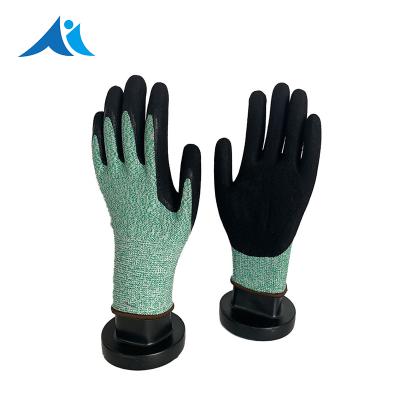 China Cut Resistant Grade 5 Nitrile Twice Grinding Gloves for sale