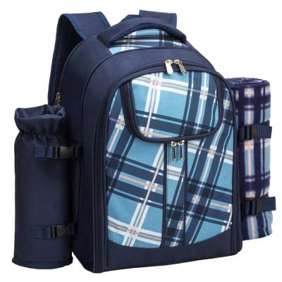 China Fashionable 4 Person Set Lunch Picnic Cooler Backpack Insulated Waterproof Outdoor Cooler Bag Delivery Bag for sale