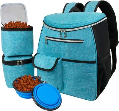 China Breathable Pet Travel Bag Dog Travel Backpack With Multifuntional Pouch Food Pouch Pet Cages Carriers for sale