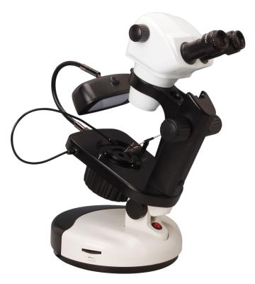 China Gemological Microscope with LED Point Light, Dark Field Illumination, Rotatable Base for sale